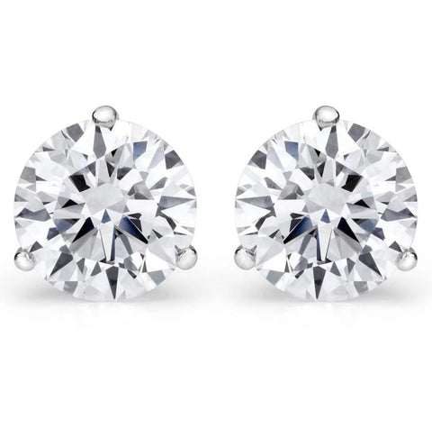 Prong-Set Diamond Stud Earrings