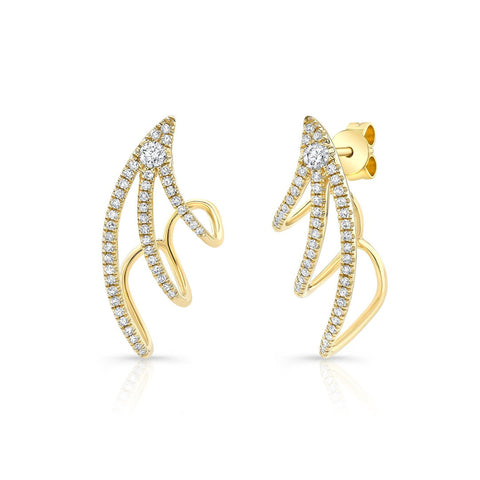 Triple Row Diamond Ear Cuffs