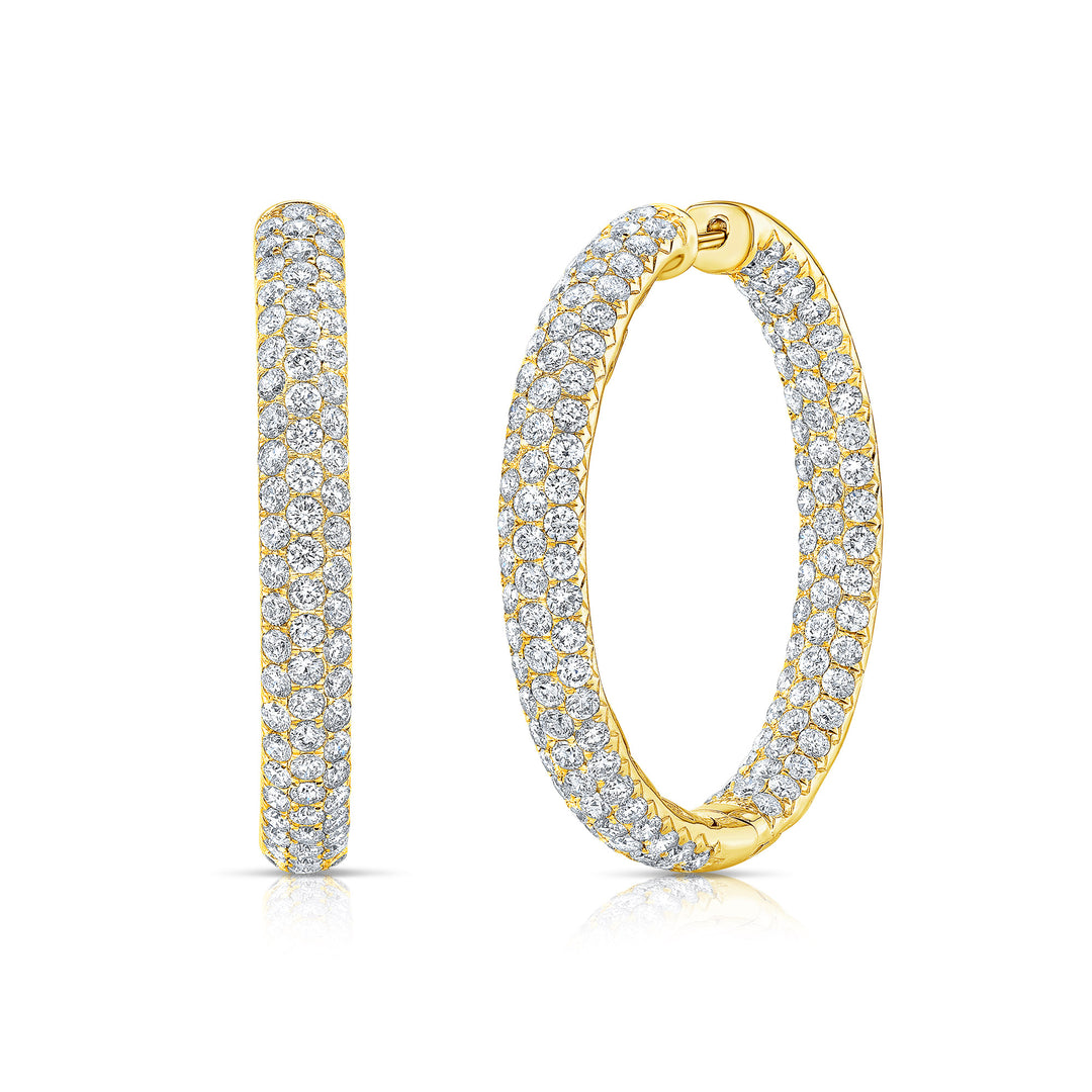 Pavé Diamond Hoop Earrings