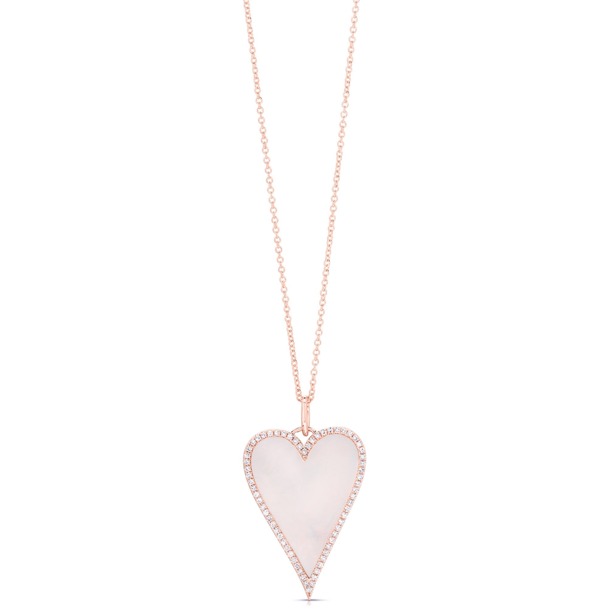 JustDesi Heart of Stone Pendant in Rose Gold $595