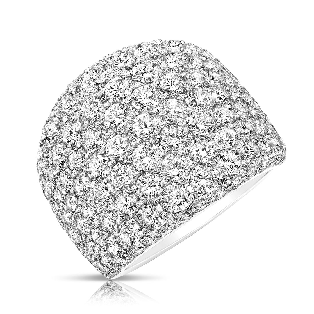 Curved Pavé Diamond Ring