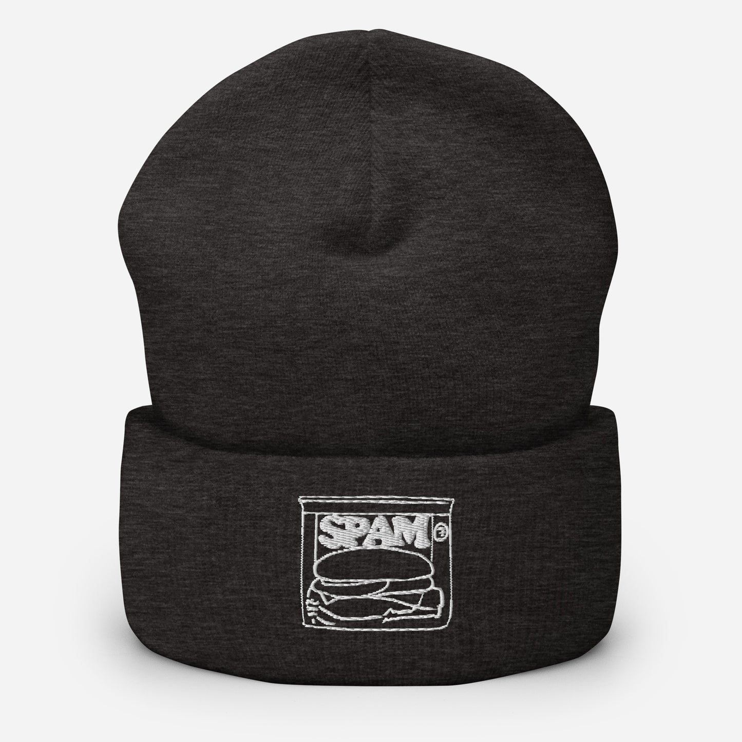 Embroidered Spam Illustration Cuffed Beanie