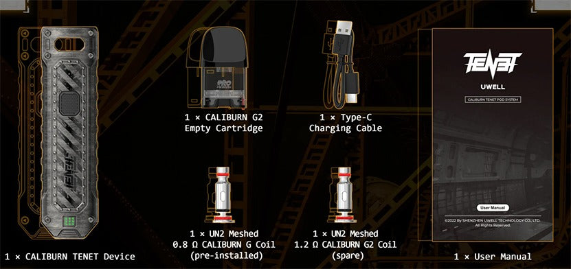 Uwell Caliburn TENET Pod System Kit 750mAh