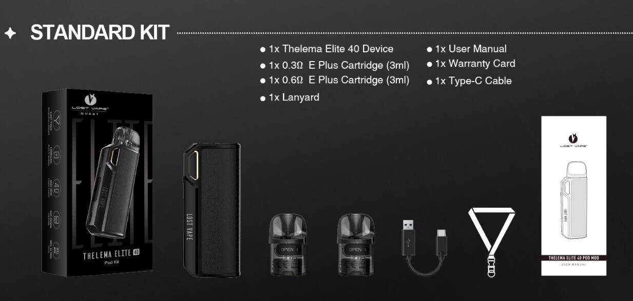 Lost Vape Thelema Elite 40 Pod System Kit 1400mAh