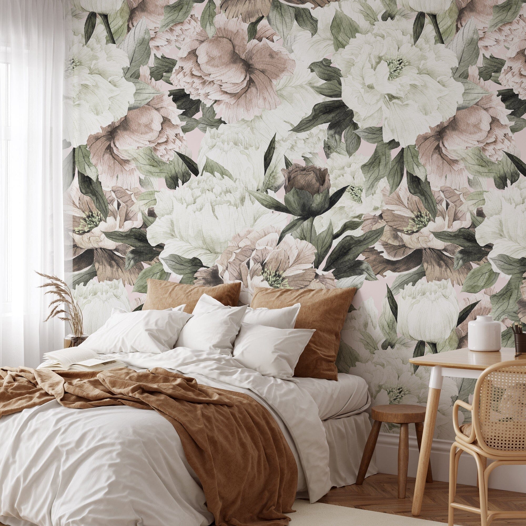 House of Hampton Peonies Removable Wallpaper  24undefinedundefined inch x  10undefinedft  Overstock  31602400