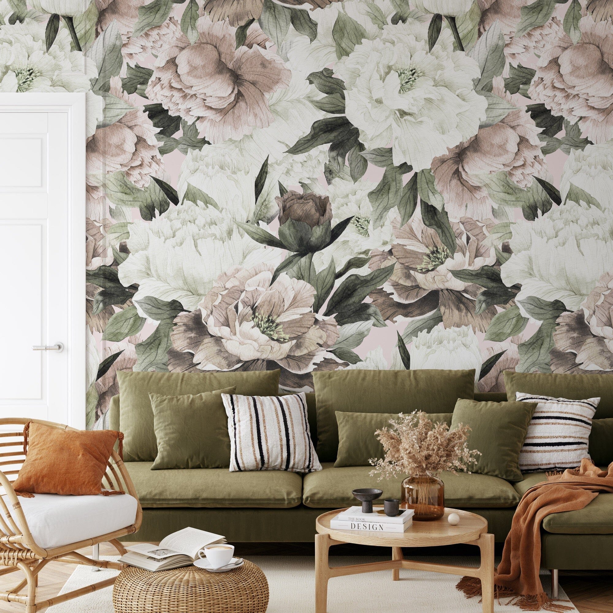 New Peony Leaves Peel  Stick Wallpaper Collection by Deanna Amirante of  Designs by dVa