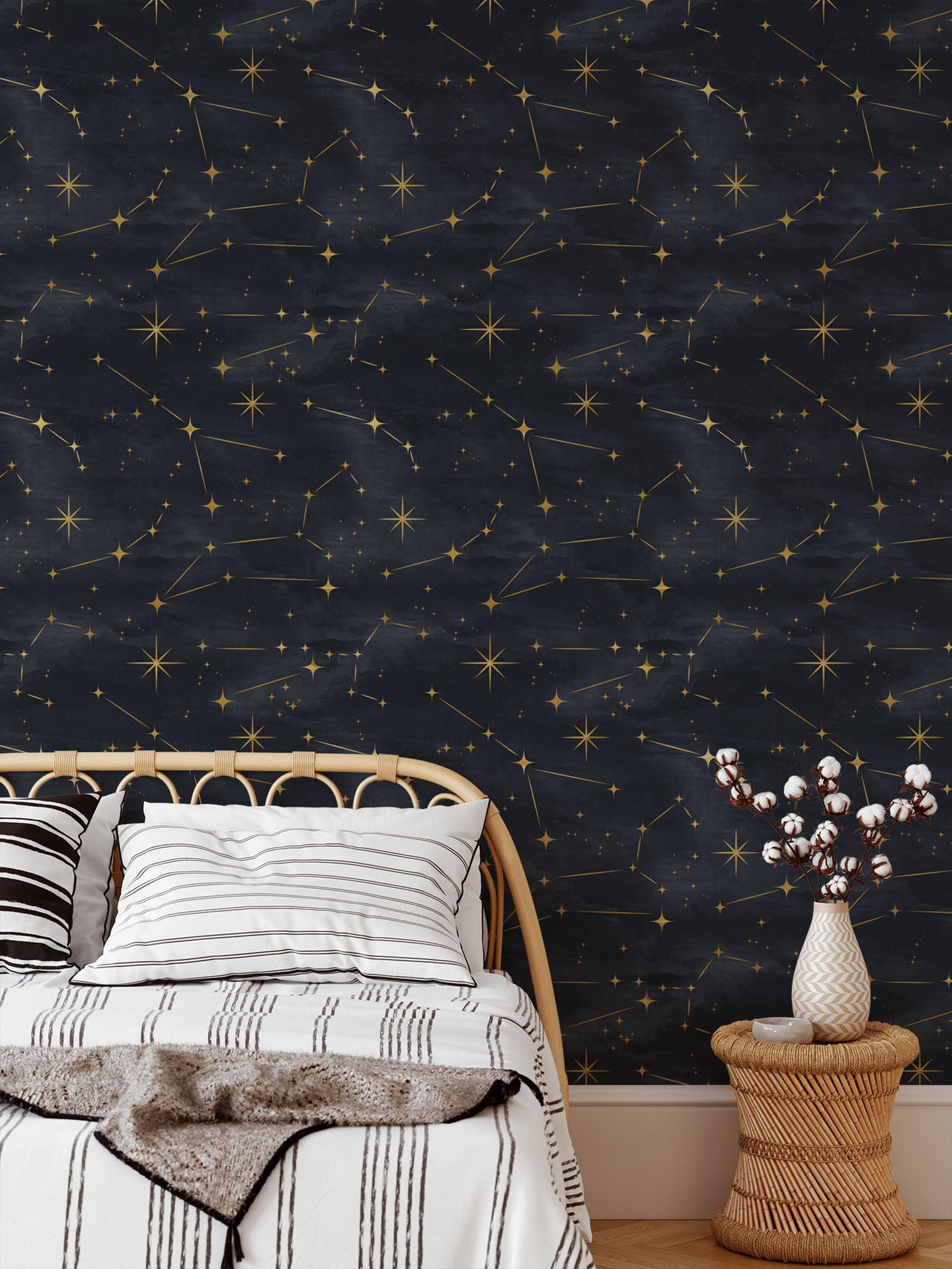 Starry Night Sky Galaxy Peel and Stick Wallpaper Mural  EazzyWalls