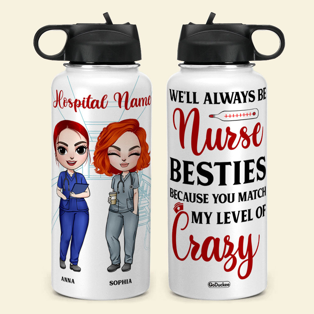 Straight Outta Night Shift - Gift For Nurses - Personalized Custom Water  Tracker Bottle