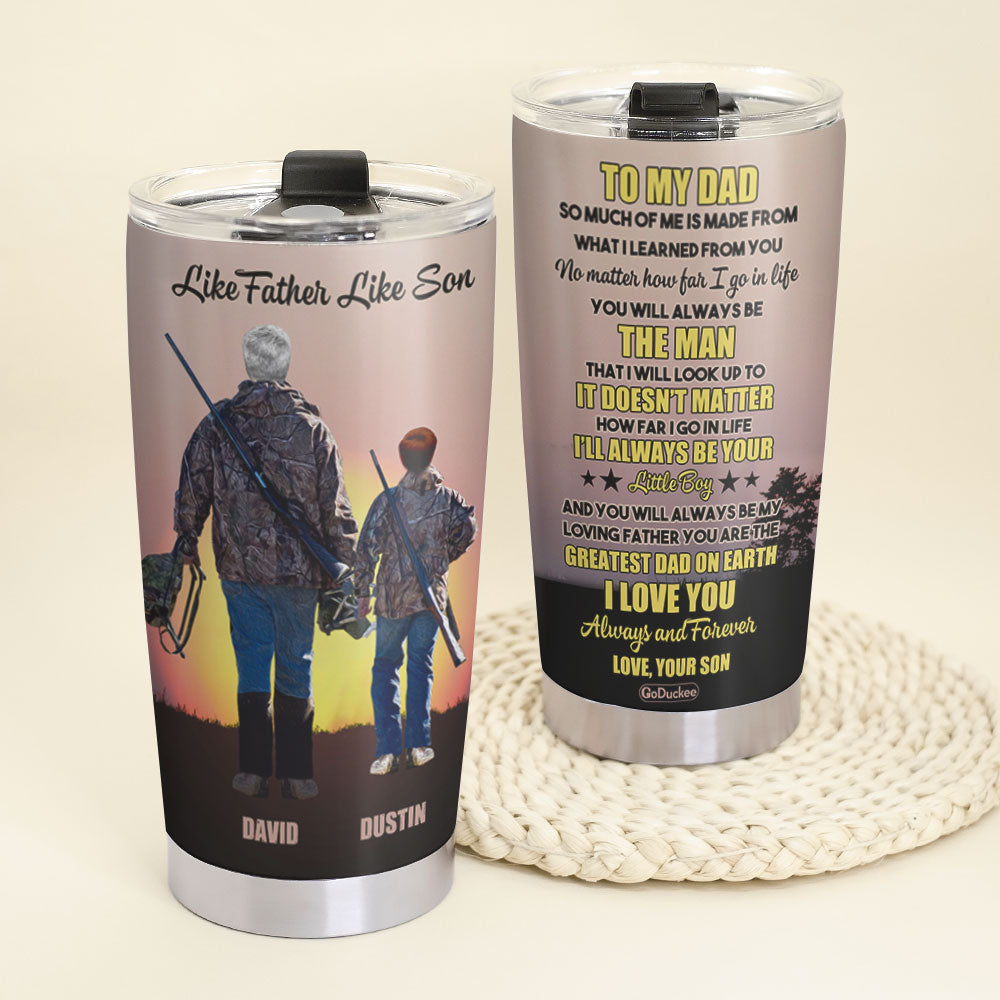 Father's Day Tumbler, Father & Son Hunting Waterfowl Partners For Life  Gifts For Dad Tumbler Cup - Hope Fight