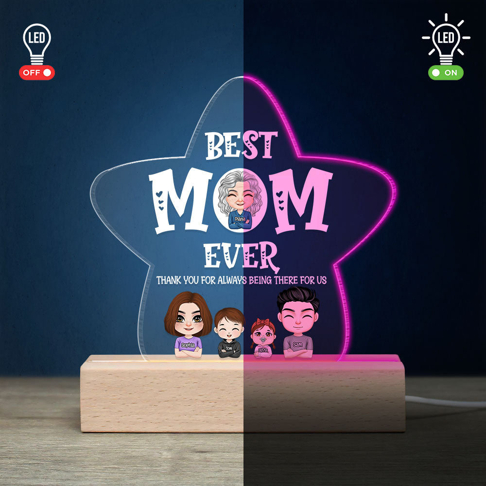 Happy Mother's Day To The Best Dog Mom Personalized 3D LED Light