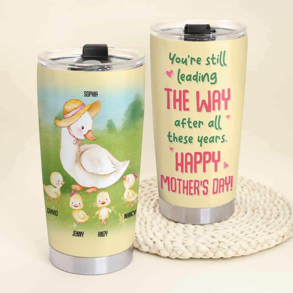 Dear Mom Great Job We're Awesome - Personalized Duck Mom Tumbler - Gif -  GoDuckee