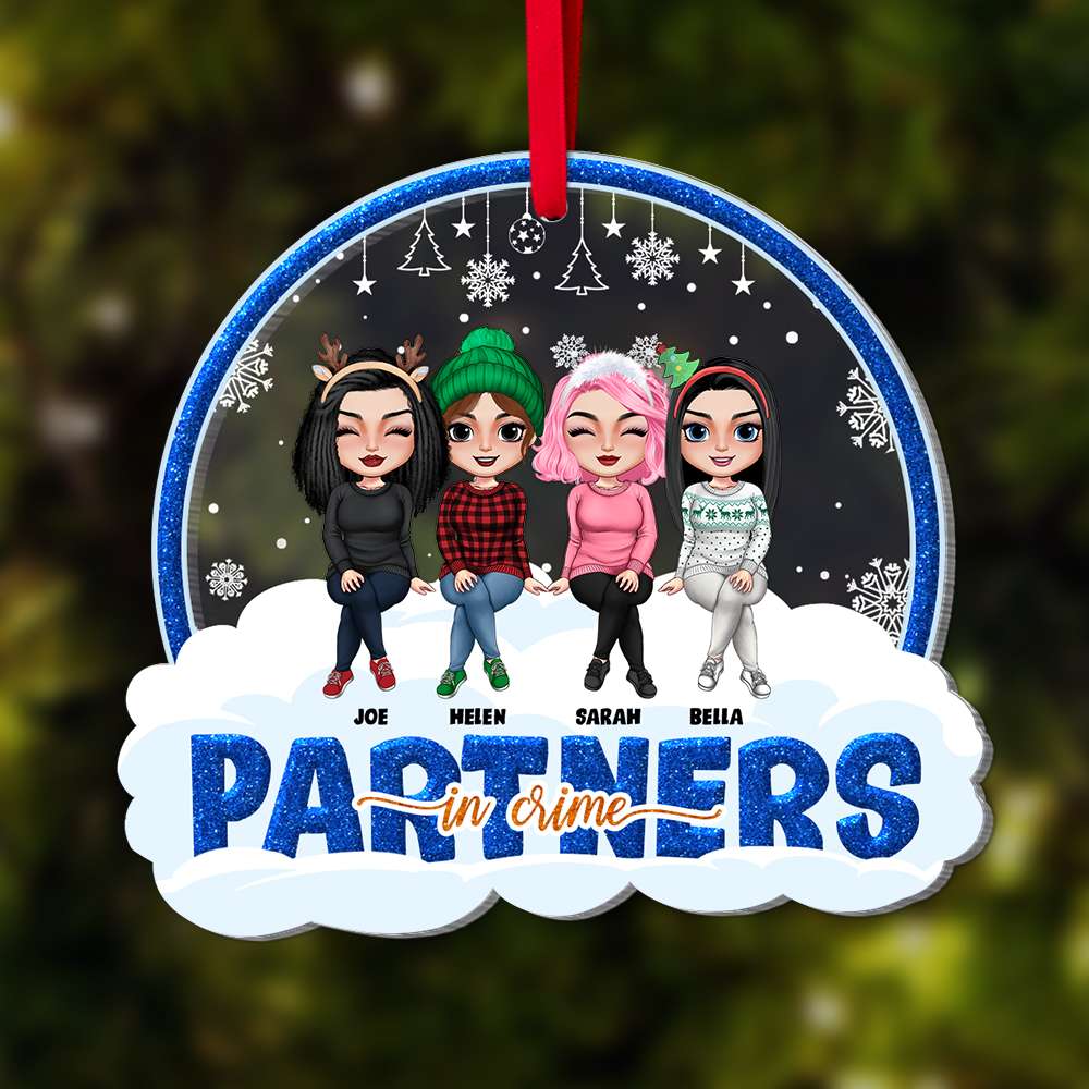 Partners In Crime Personalized Ornament, Gift For Friends