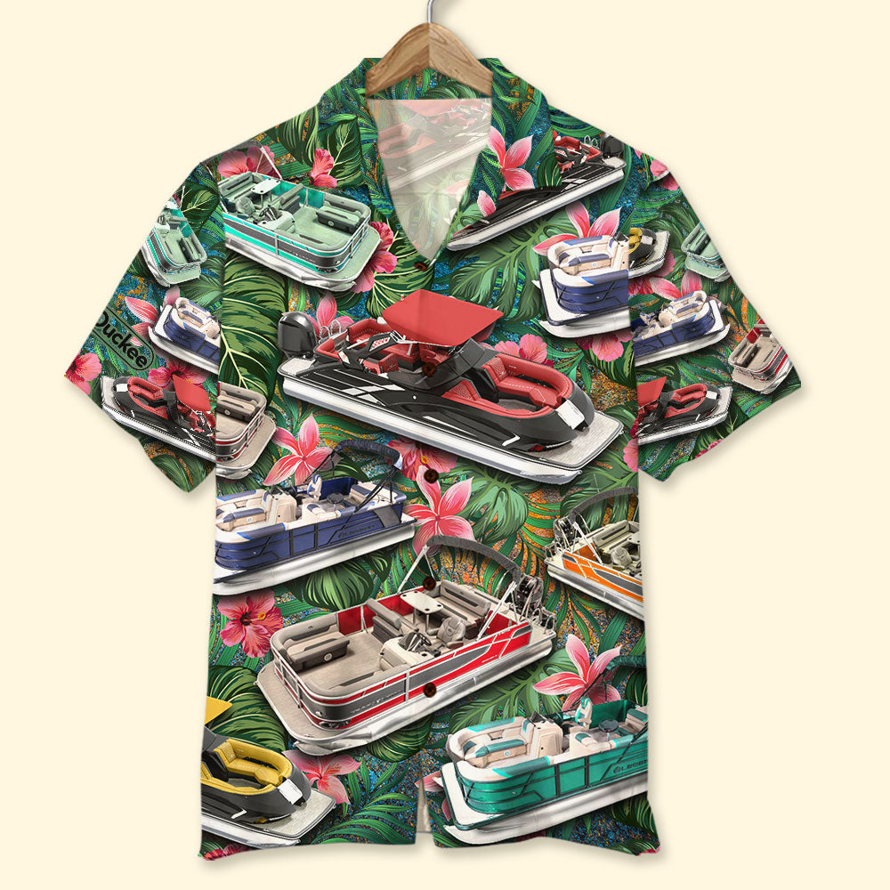 HOT Pontoon Tropical Pattern Hawaii Shirt1