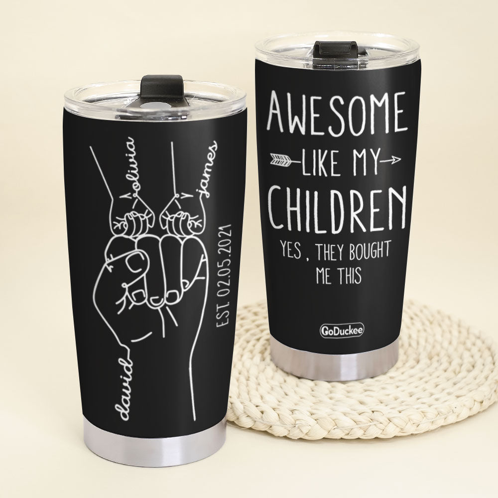 Personalized S. M. Father's Day, Gift For Dad, Grandpa Tumbler