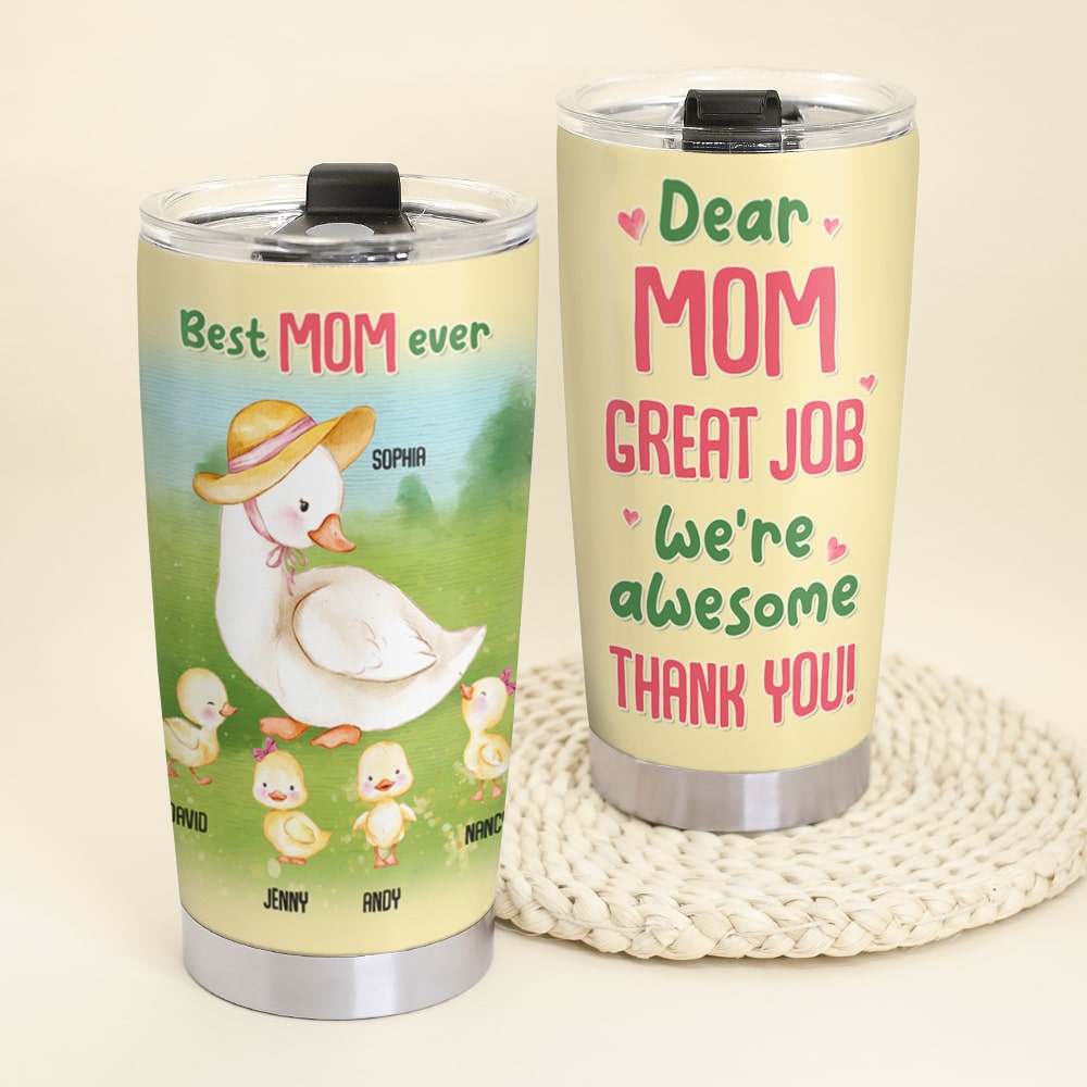 Dear Mom Great Job I Am Awesome - Personalized Tumbler Cup - Birthday –  Macorner