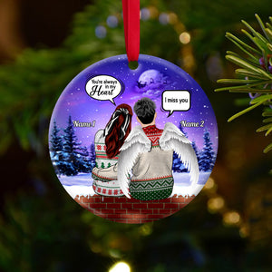 You&#39;re Always In My Heart - Personalized Memorial Christmas Ornament About Missing Husband