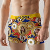 Loyal Background - Custom Photo Couple Boxer Briefs Underwear