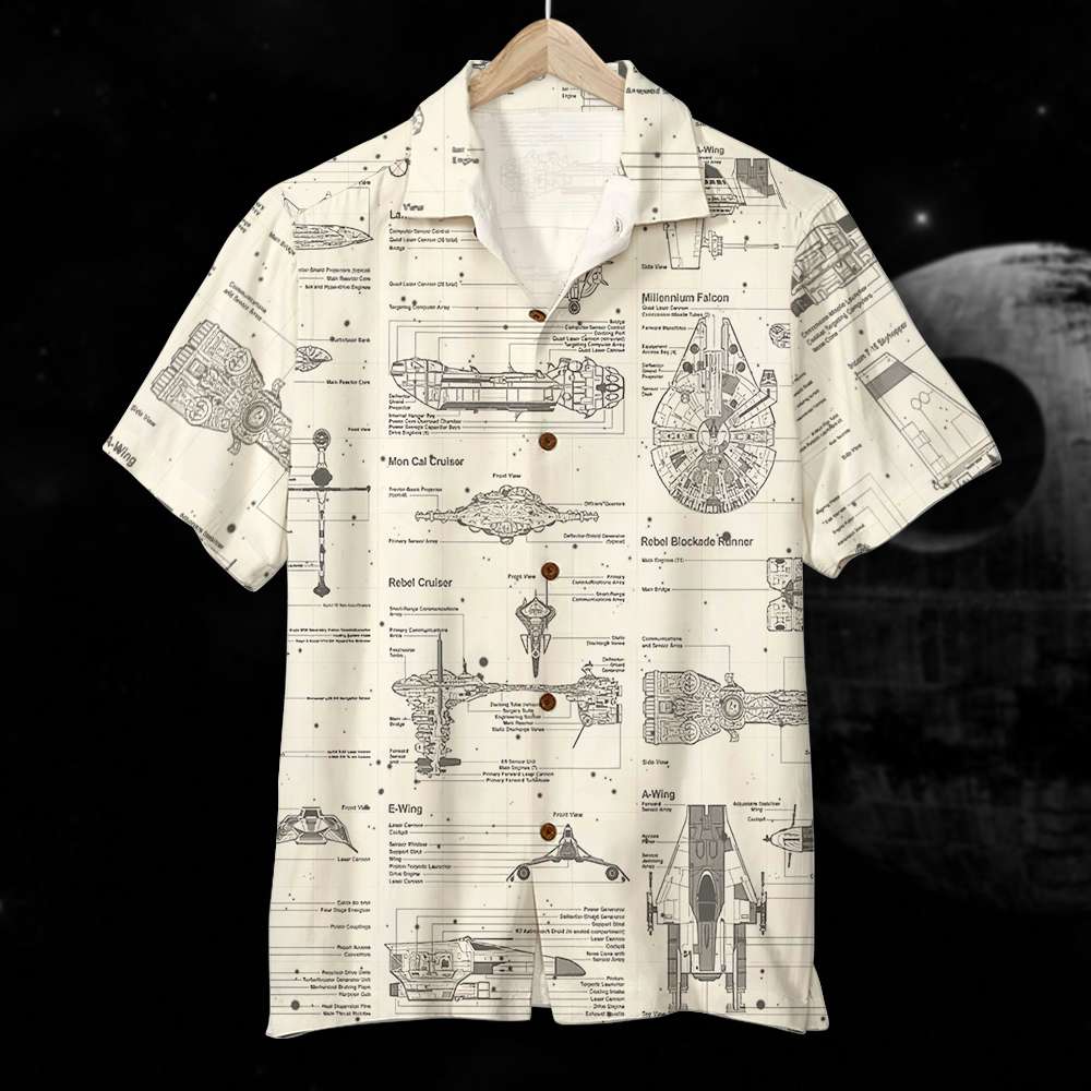 HOT Star Wars vehicle Patent Hawaii Shirt2