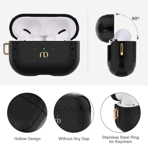 Nereides Hollow Out Pattern AirPods Pro Black Case