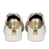 Saint Elen White and Gold Leather Sneakers - SaintG UK
