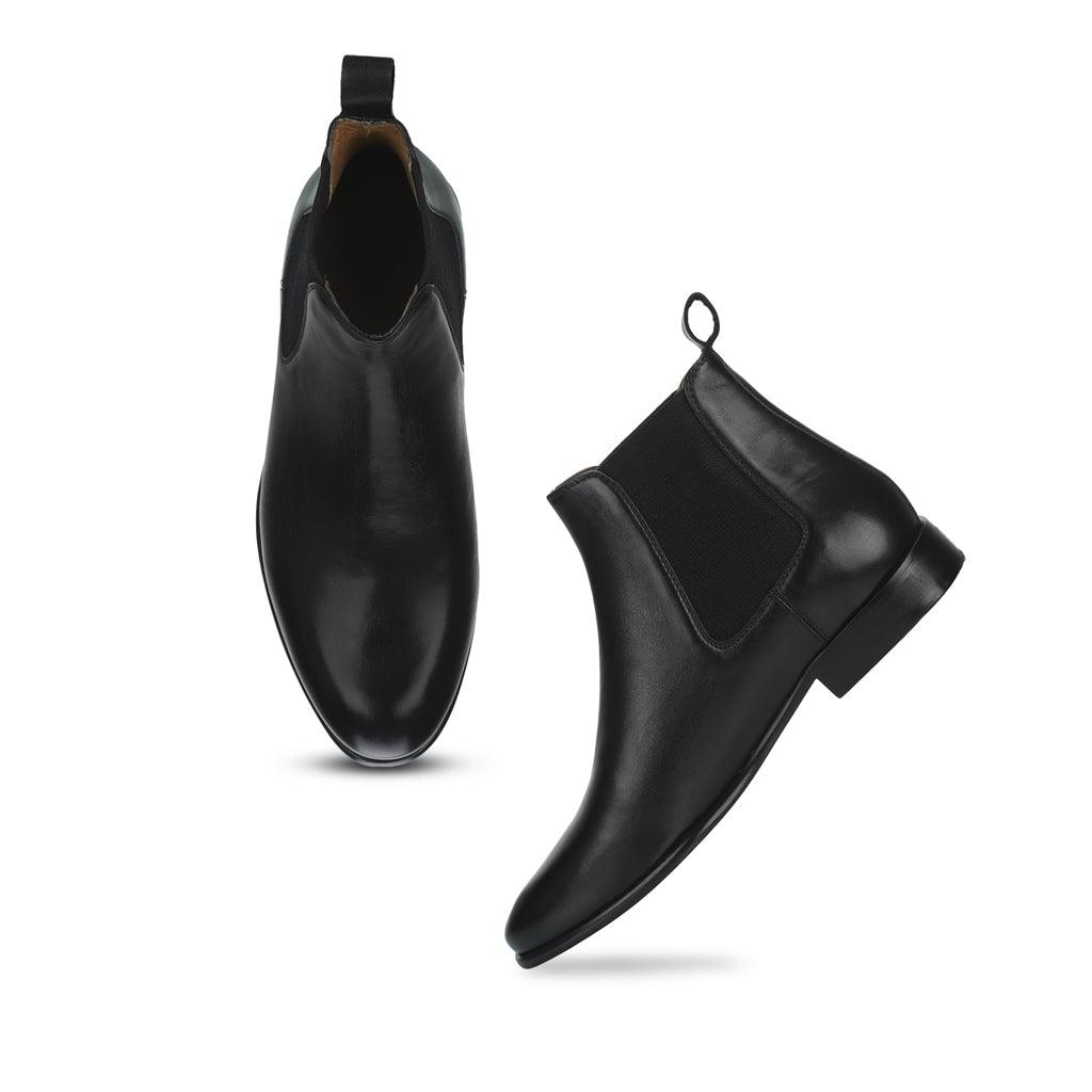 Saint Lorenzo black  leather Chelsea boot - SaintG UK