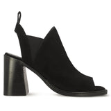 Saint Inez Black Suede Leather Block Heel Mules
