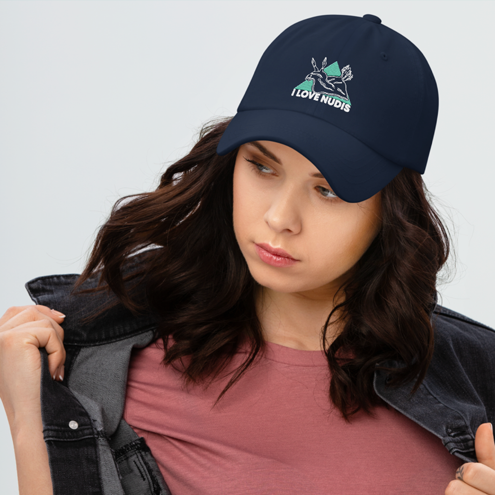 I LOVE NUDIS™ Nudibranch Dad Hat - Navy Blue