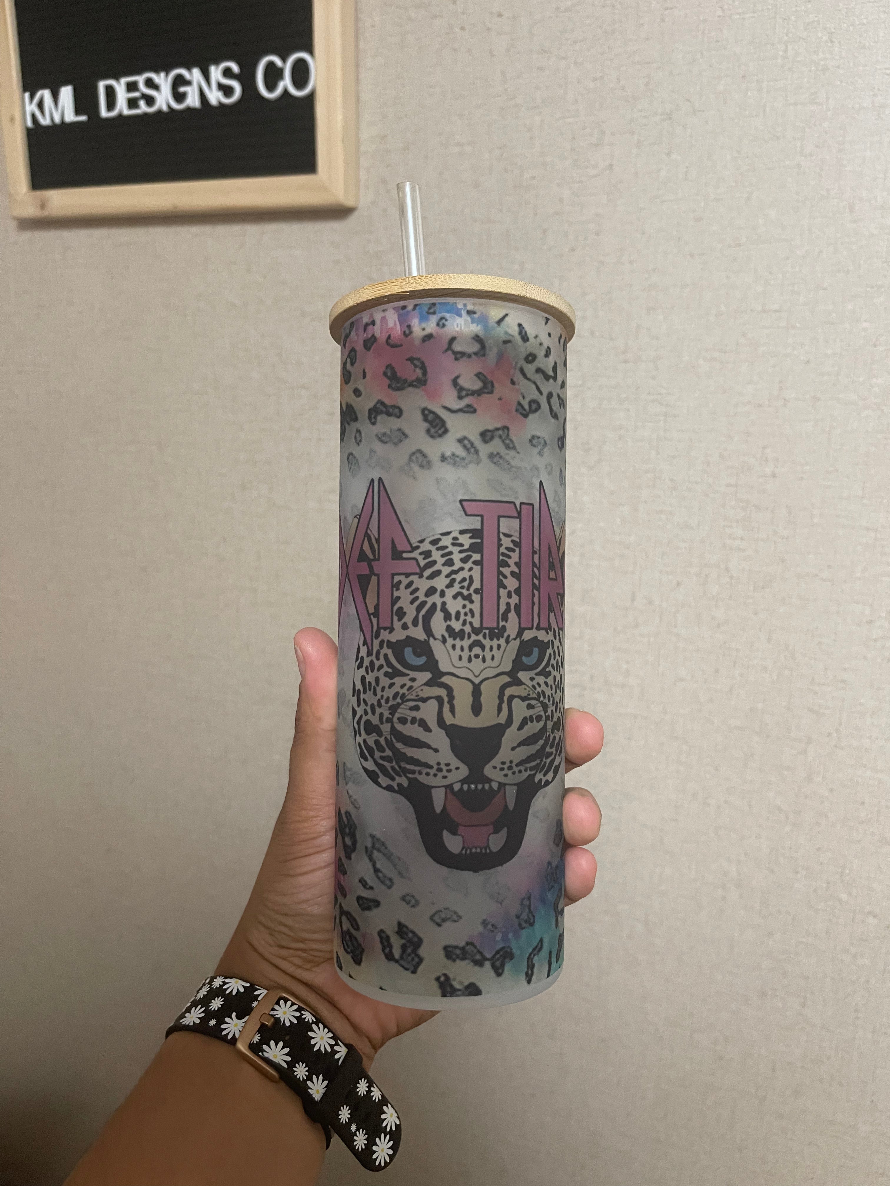 Def Tired 20oz frosted tumbler
