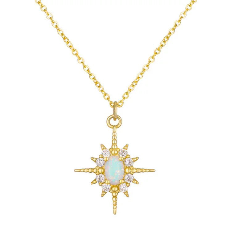 Opal Star Necklace