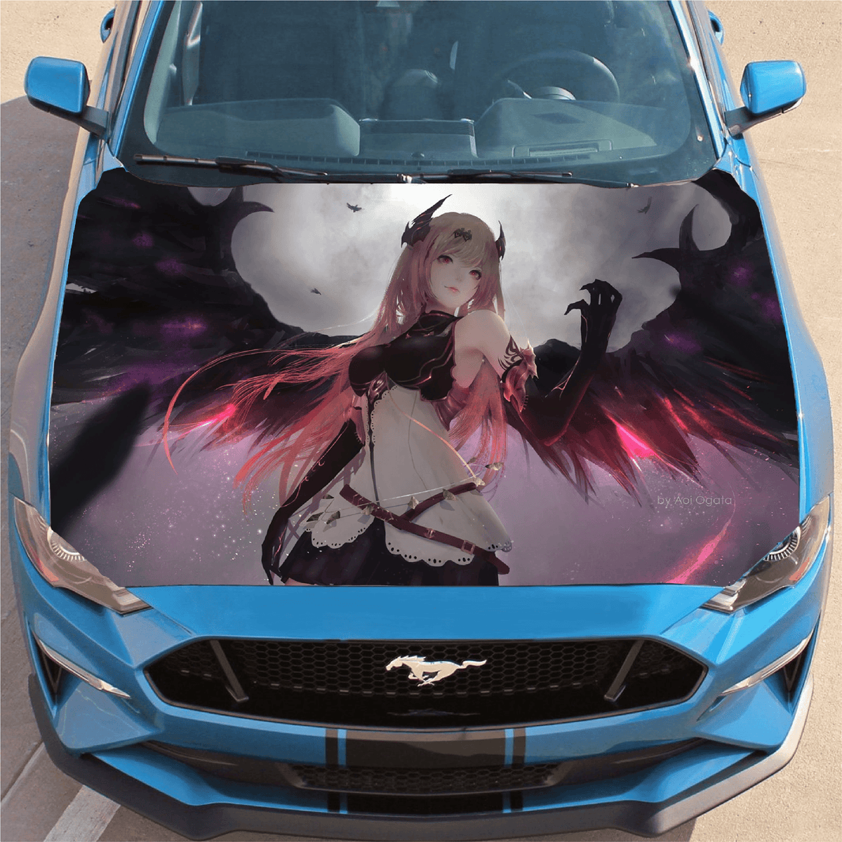 Anime Hood Wrap, Anime Decals For Cars, Anime Car Wrap, Jeep, girl