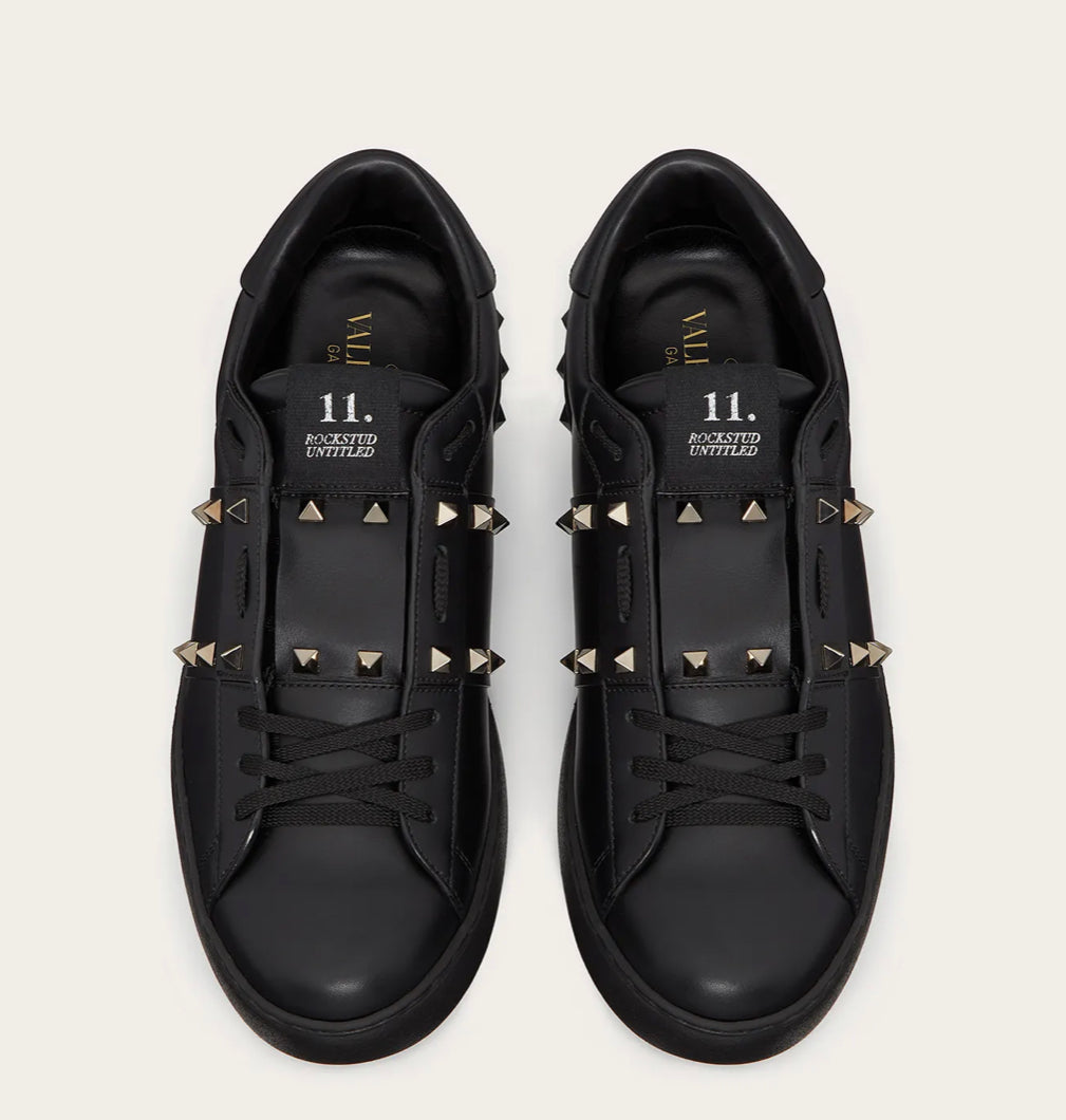 LEATHER SNEAKERS - BLACK – SGN CLOTHING