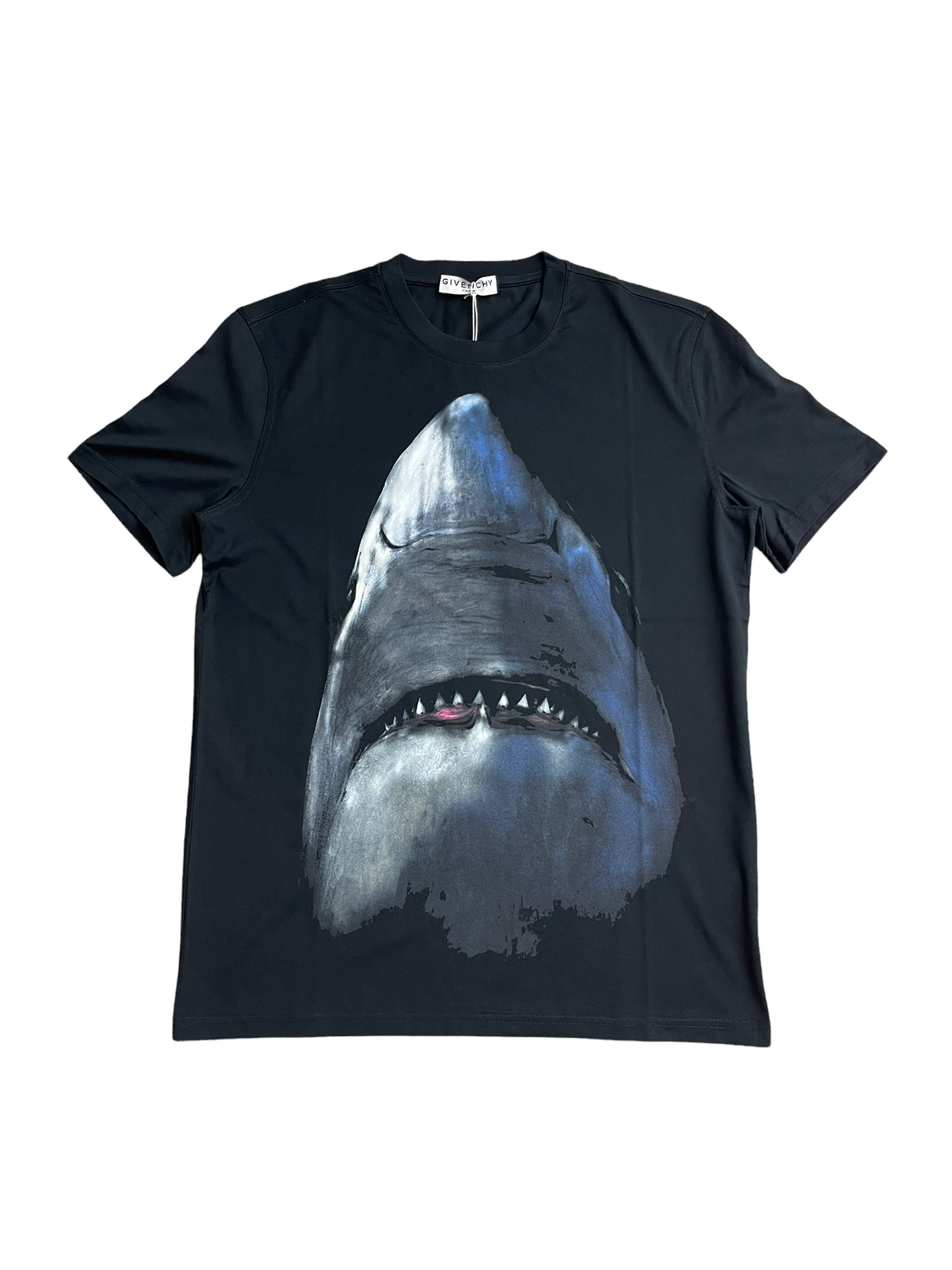 GIVENCHY PARIS SHARK LOGO TSHIRT - BLACK – SGN CLOTHING