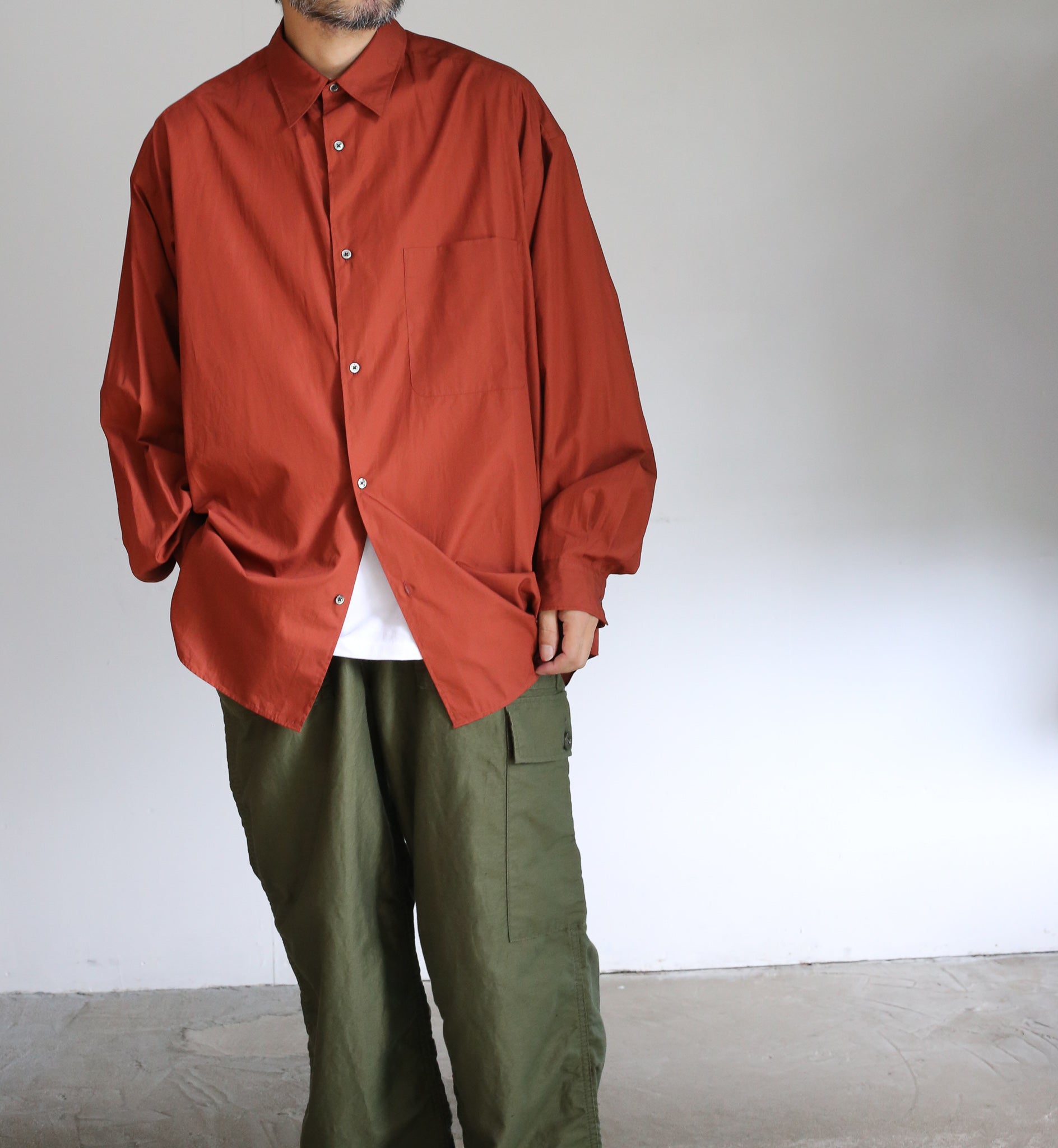 Graphpaper Broad L/S Oversized Regular Collar Shirt-Collection