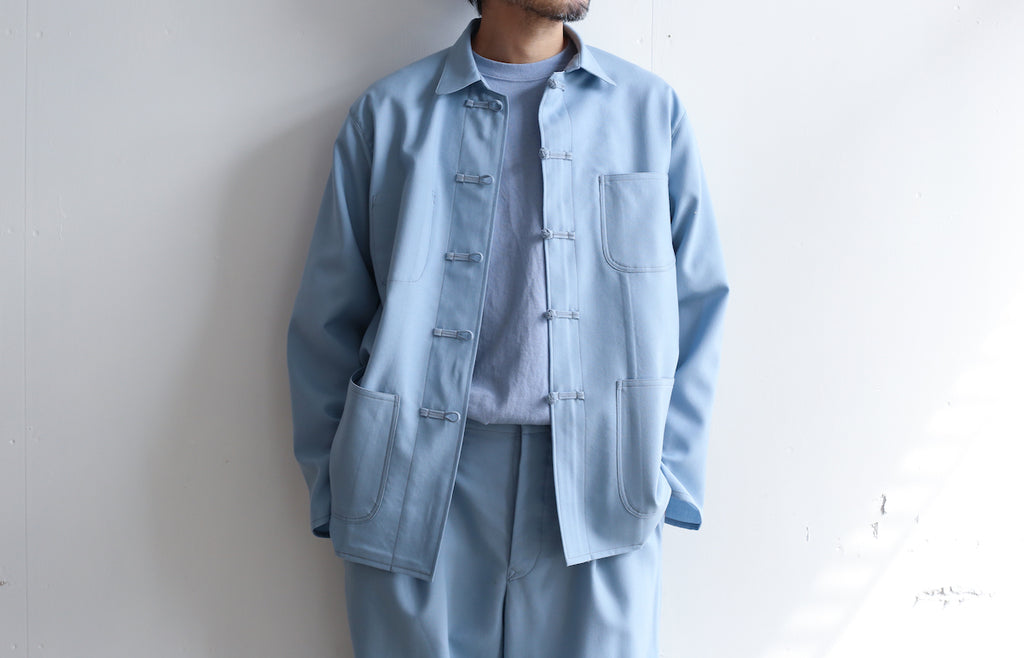 RAKINES 21ss チャイナセットアップ　pale blue高島涼