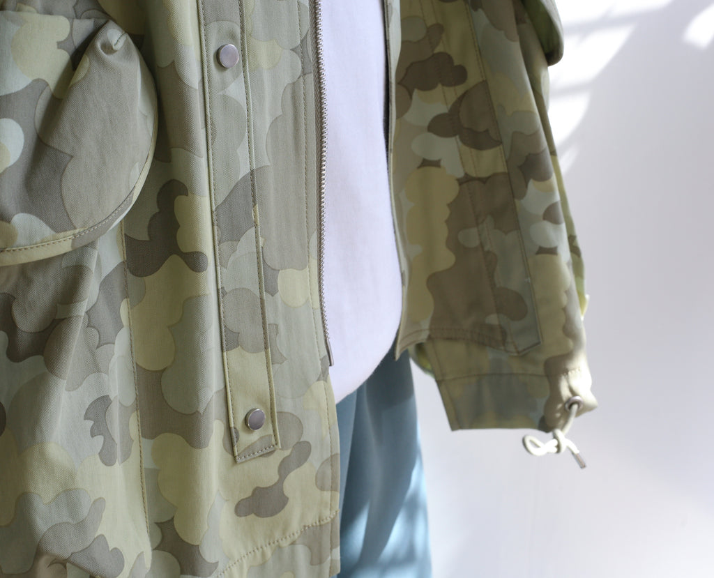 割引価格 AURALEE GABARDINE オーラリー WASHED CAMOFLAGE FINX