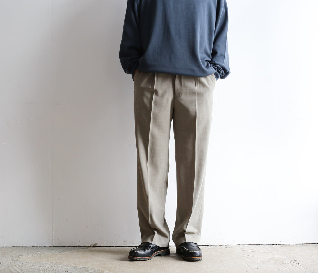 新品本物 YLÈVE TOP OVERDYE SUMMER WOOL TROUSERS スラックス - www