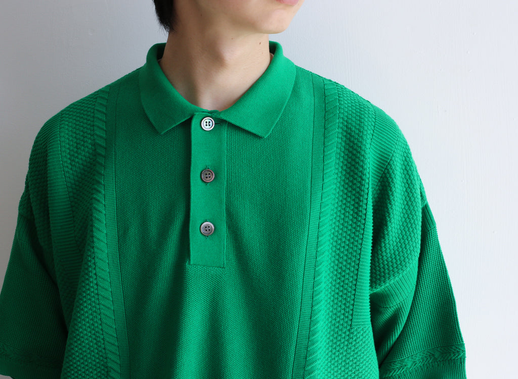 YASHIKI ニットポロ(GREEN)-