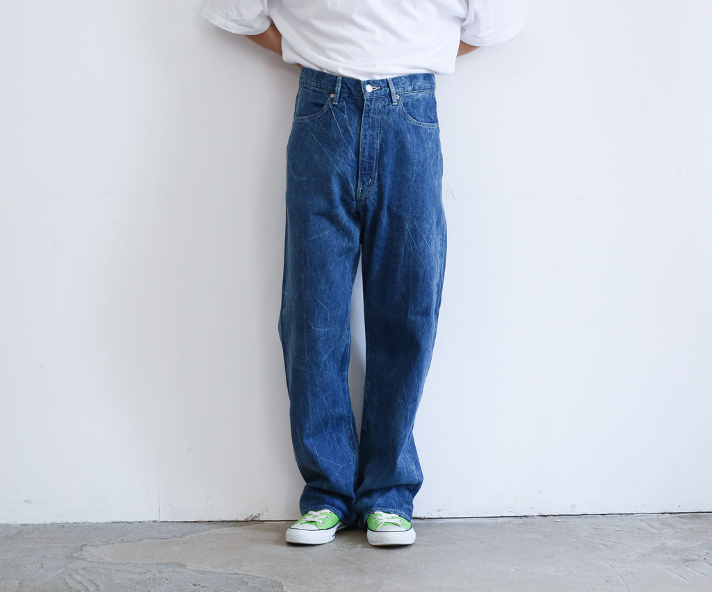 SELVEDGE FADED LIGHT DENIM PANTSサイズ3