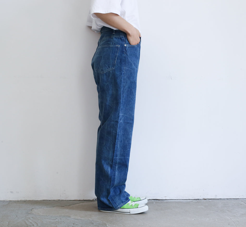 2024SS3 SELVEDGE FADED LIGHT DENIM WIDE PANTS