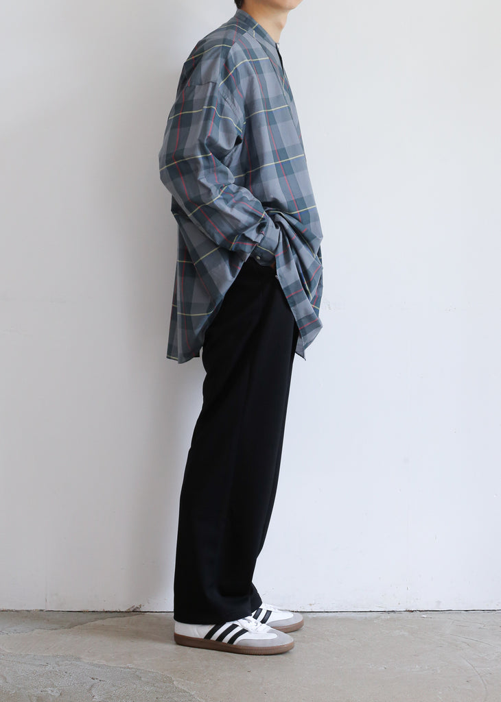 Graphpaper Sheer Check Oversized Regular Collar Shirt / Band