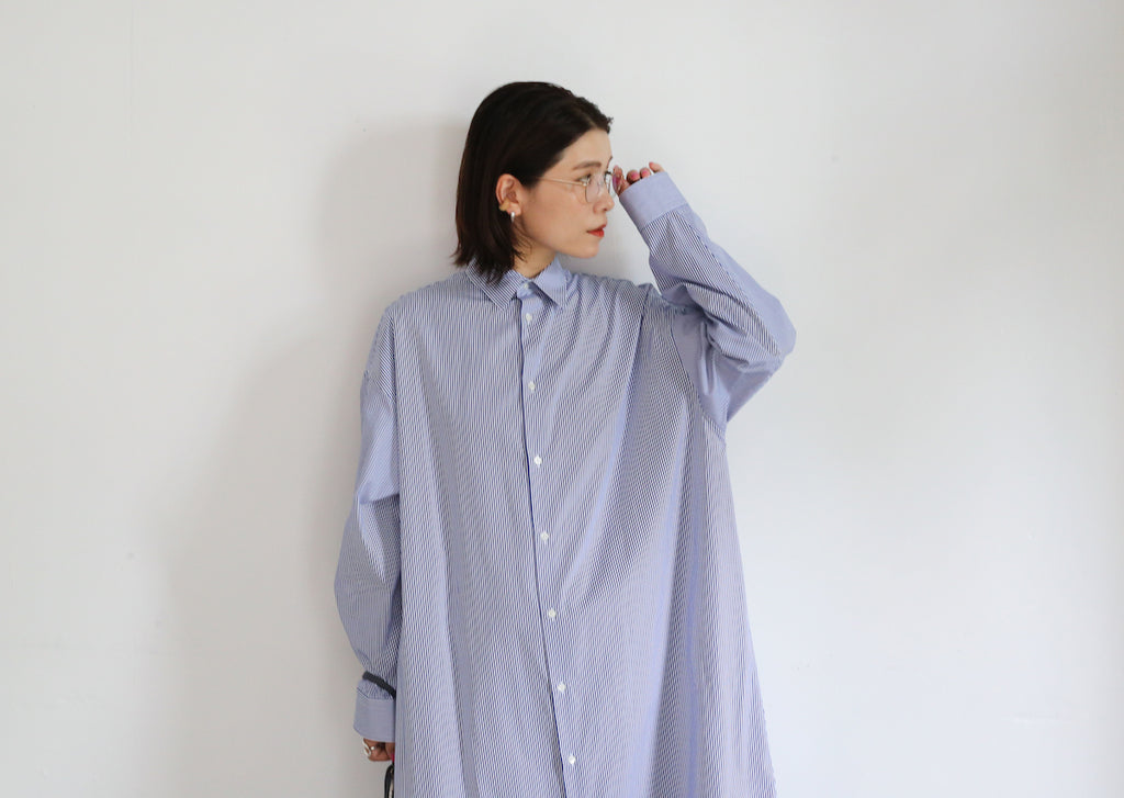 Graphpaper Broad Regular Collar Oversized Shirt Dress – Chum!