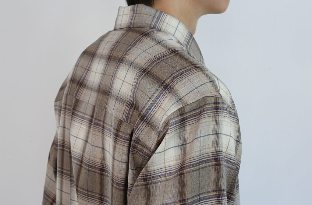 AURALEE SUPER LIGHT WOOL CHECK SHIRT & SUPER LIGHT WOOL CHECK EASY 