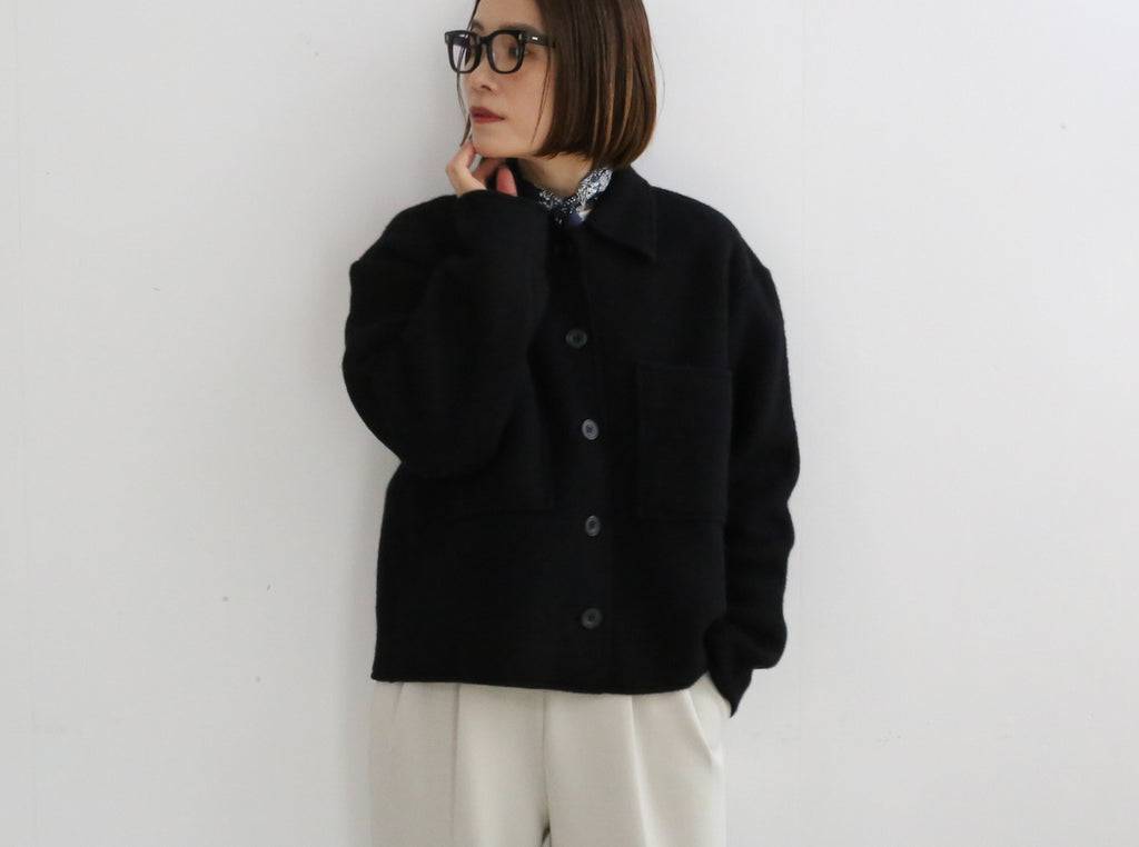 MEYAME light wool short jacket ブラック - その他