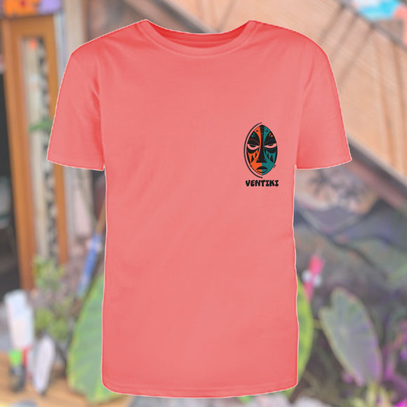 VenTiki Mask T-Shirt (Coral)