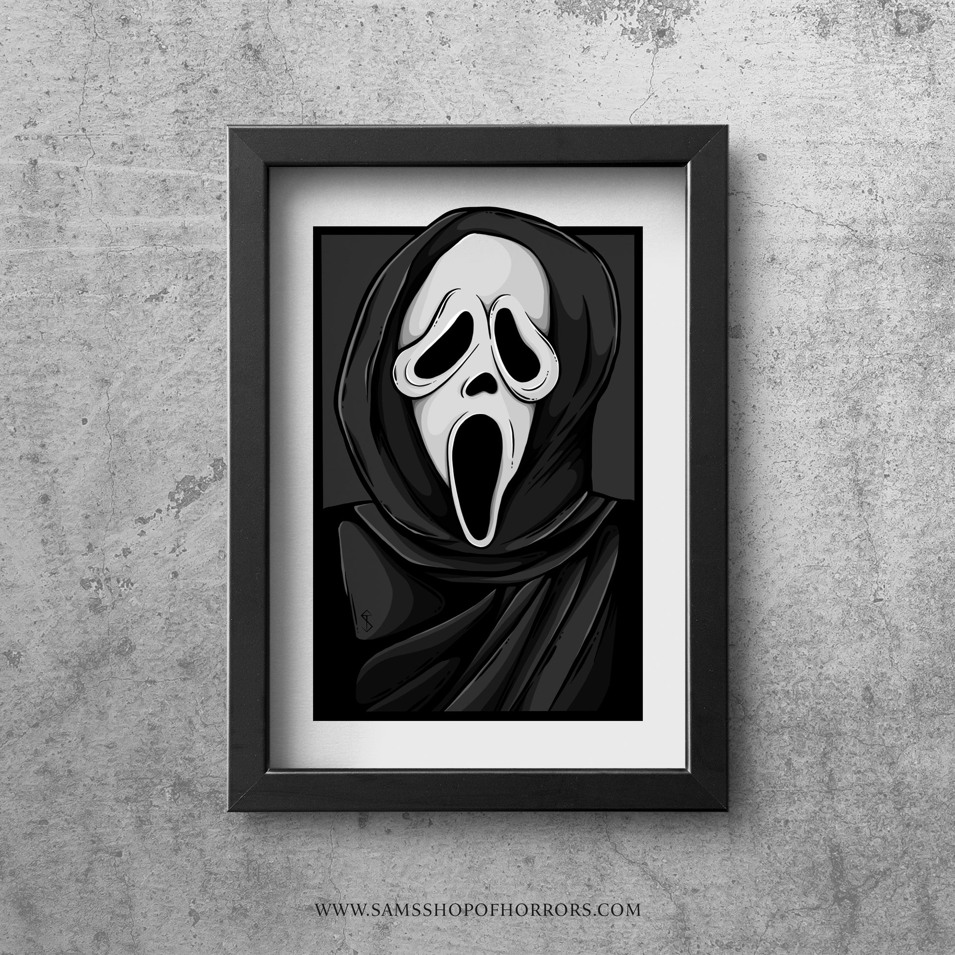 Ghostface Scream Horror Portrait Print – Sam's Shop Of Horrors