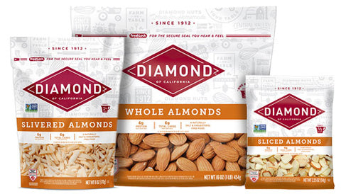 Packages of almonds