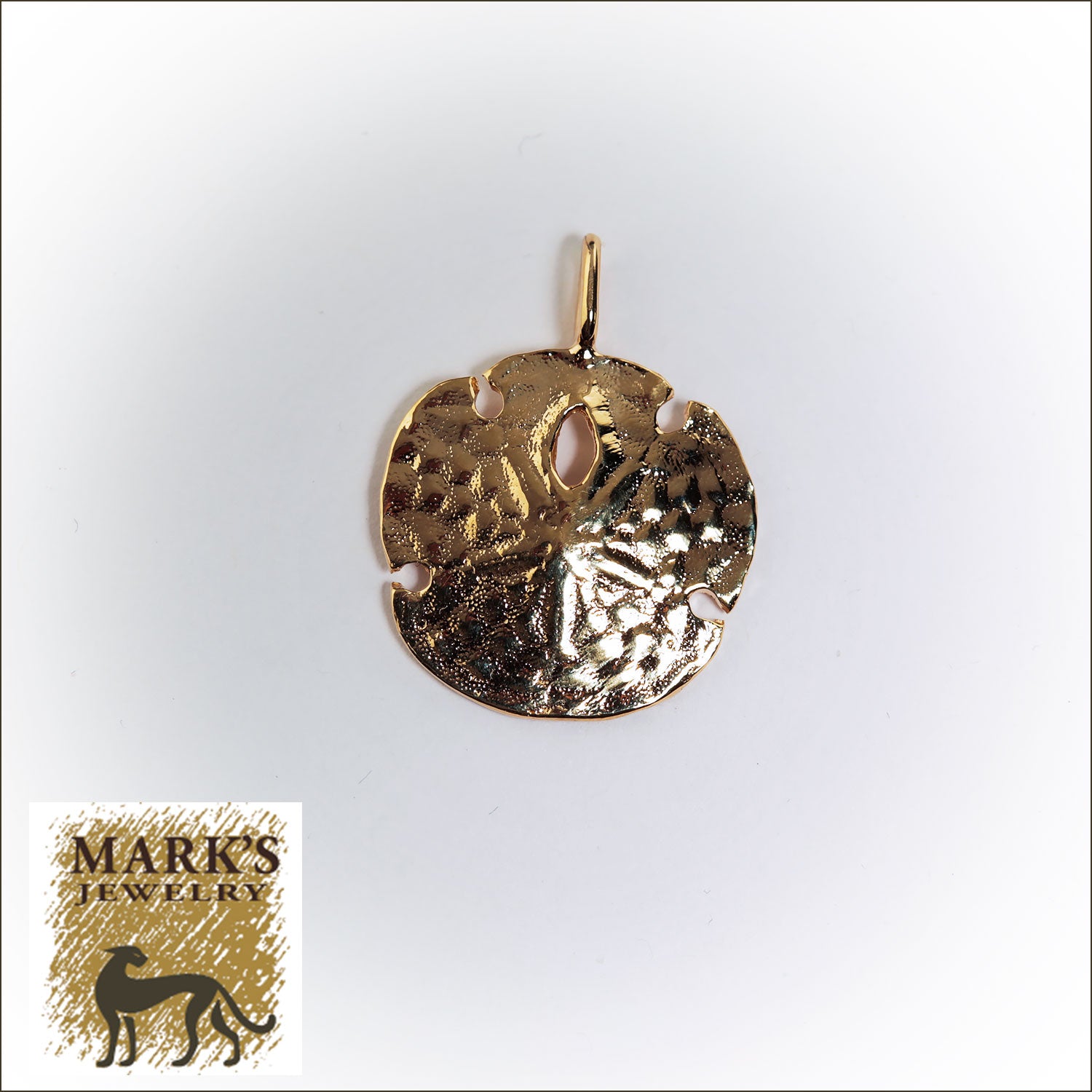 08635 14K Yellow Gold Sand Dollar Charm