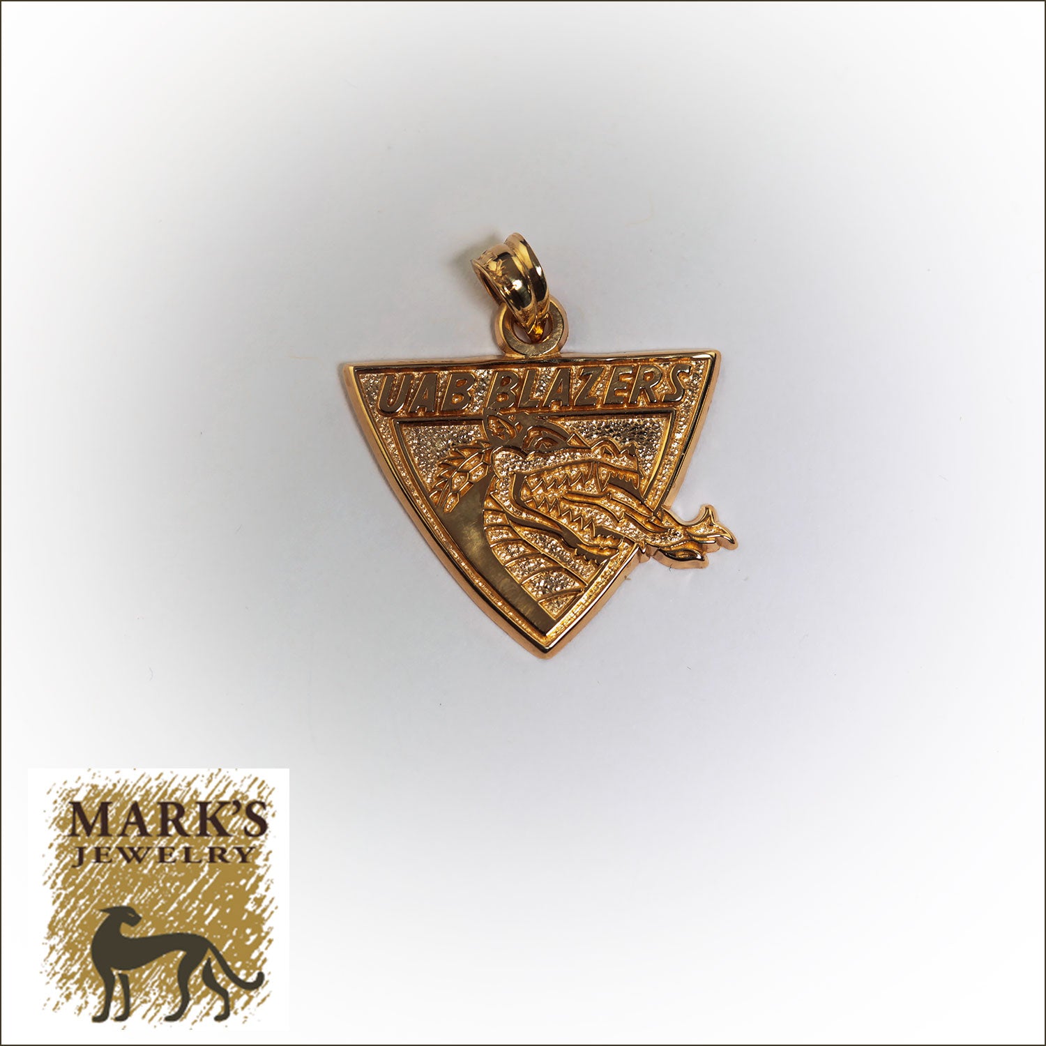 07826 14K Yellow Gold UAB LogoArt Charm