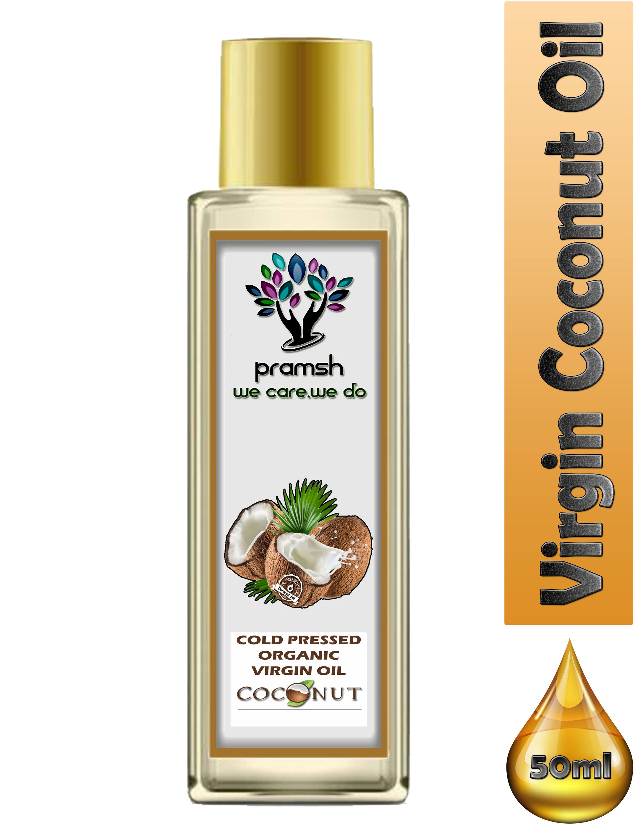 Pramsh 100% Certified Organic Coconut (Nariyal) Oil 50ml