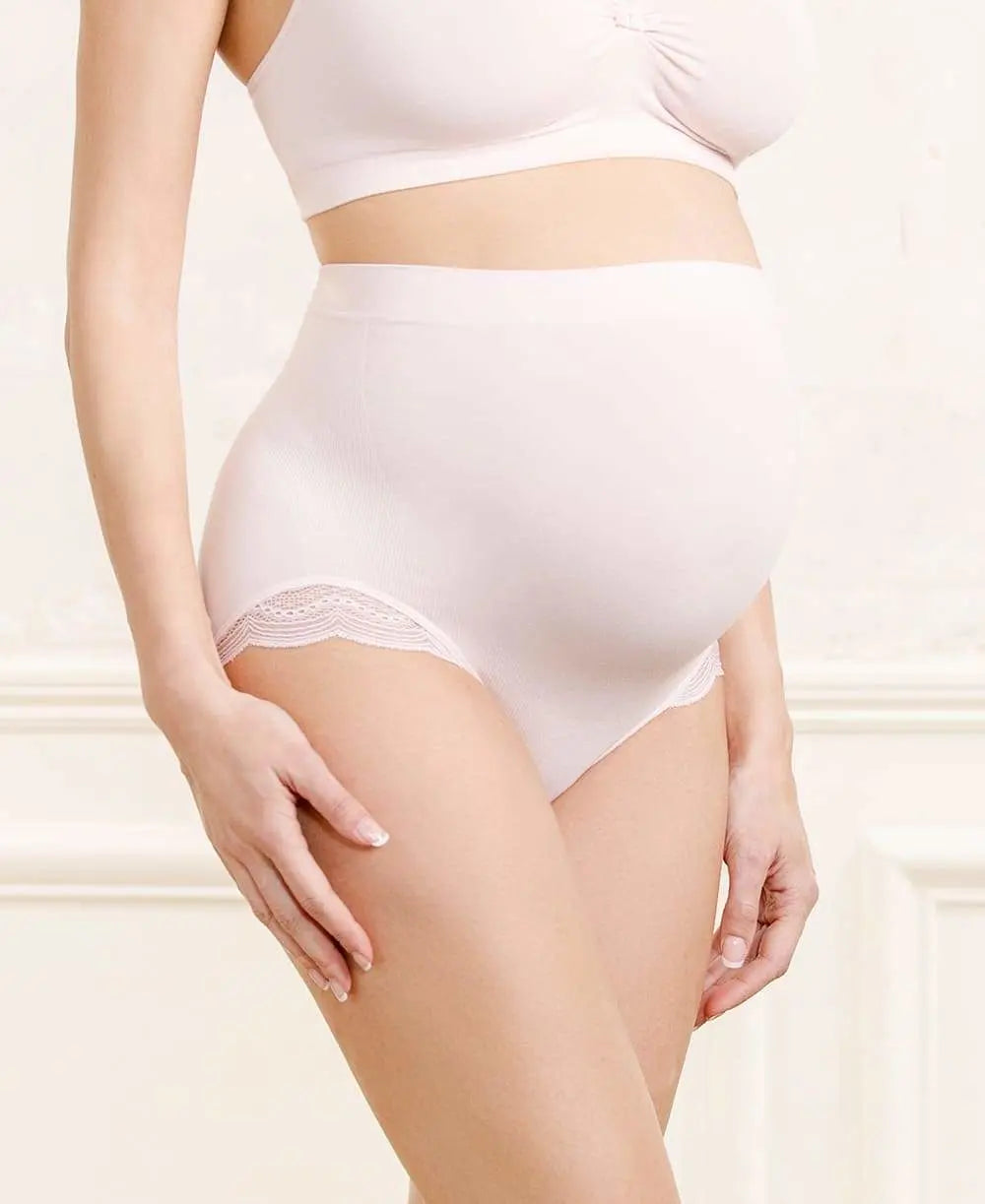 Culotte haute de grossesse sans couture Organic CACHE COEUR - naturel
